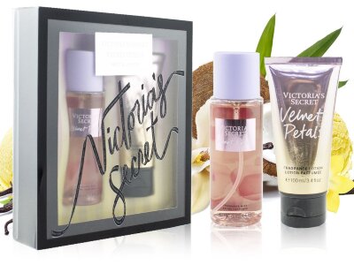 Подарочный набор Victoria's Secret Velvet Petals Мист+Лосьон, 100+100 ml