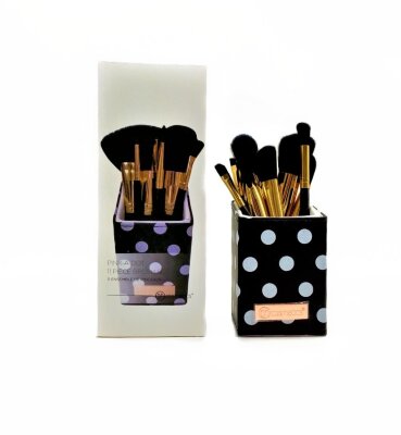  Набор кистей для макияжа BH Cosmetics Pink-A-Dot 11 Piece Brush Set (черный)