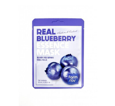 Маска для лица с экстрактом черники FarmStay Real Blueberry Essence Mask