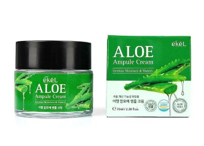Ампульный крем для лица с алоэ Ekel Aloe Ampule Cream 70ml
