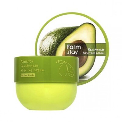   Многофункциональный крем с маслом авокадо для лица и тела FARMSTAY Real Avocado All-In-One Cream 300 ml