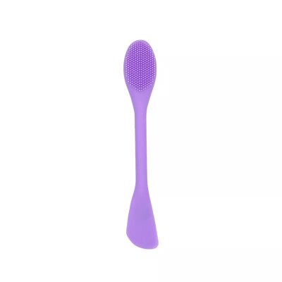 Силиконовая двусторонняя кисть для очищения лица и нанесения масок Soft Double Sided Face Wash Brush фиолетовая