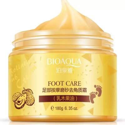 Отшелушивающий крем для ног Bioaqua Shea Butter Foot Massage Scrub Exfoliating Cream 180g